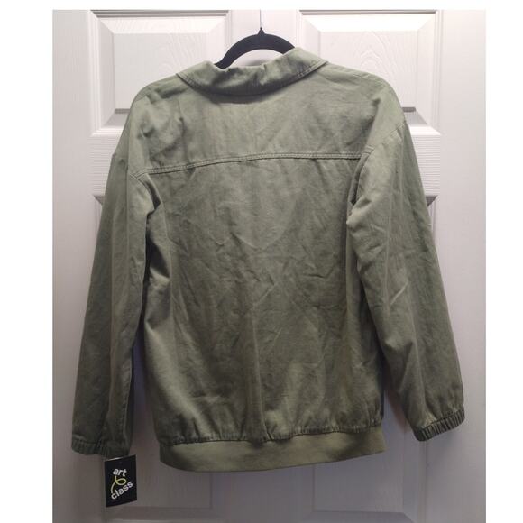 Art Class NWT Kids' Size XL Green Collared Zip-Up Jacket with Pockets *FLAW* - Picture 2 of 9